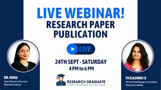 Live Webinar on Research Paper Publication | Research Graduate