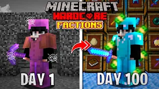 I Survived 100 days in HARDCORE Minecraft Factions... Here's What Happened