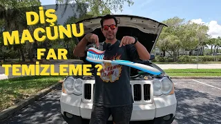 DİŞ MACUNU İLE ARABA FARI TEMİZLENİR Mİ | JEEP LAREDO HEADLIGHT CLEANING TRY WITH TOOTHPASTE