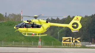 (4K) Airbus Helicopters H145 D-HADE I-CREW departure at Manching Airport IGS ETS
