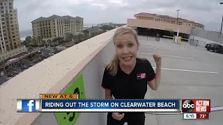 Riding out the storm on Clearwater Beach