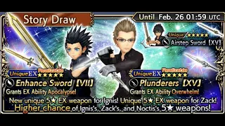 Dissidia Final Fantasy: Opera Omnia - Ignis & ZACK EX (The Price of Recipeh!!) (｡•́︿•̀｡) Event Draw