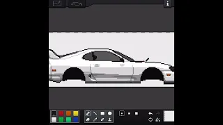 Custom supra in pixel car racer