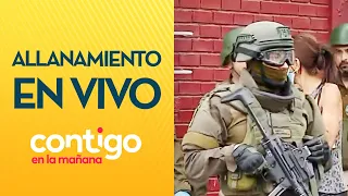 HUBO DETENCIONES: El tercer allanamiento consecutivo en Santiago - Contigo en La Mañana