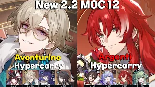 E0S1 Aventurine & E0S1 Argenti Hypercarries | 5 & 1 Cycle | 2.2 MOC 12 | Honkai: Star Rail