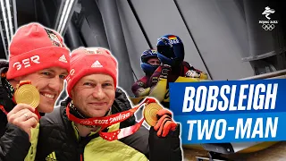 Germany secure gold, silver AND bronze in the men's two-man bobsleigh! 🥇🥈🥉