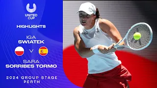 Iga Swiatek v Sara Sorribes Tormo Highlights | United Cup 2024 Group A