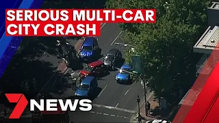 Serious crash in Adelaide CBD sees multiple people injured | 7NEWS