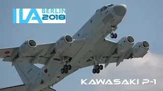 4Kᵁᴴᴰ Impressive Display Kawasaki P-1 Japanese Maritime Patrol Aircraft @ ILA Berlin 2018