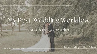 My Workflow as a Wedding Photographer | From Wedding to Delivery Day