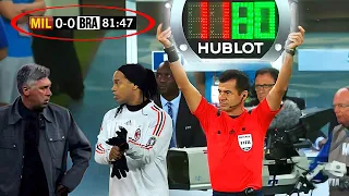 THE GAME WAS DIFFICULT, UNTIL CARLO ANCELOTTI PUT RONALDINHO ON THE FIELD AND HE DID IT!