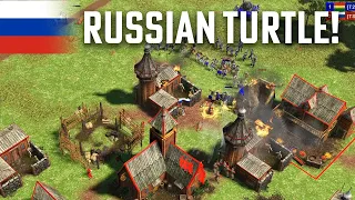 Russia Blockhouse Turtle Fast Industrail! | Strategy School | Age of Empires III: DE