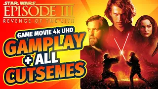 STAR WARS REVENGE OF THE SITH - Game Movie - all  cutscenes 4K 60FPS Ultra HD (PS2)