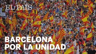 Masiva manifestación en Barcelona a favor de la Constitución y la unidad de España | España