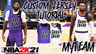 GOON SQUAD CUSTOM JERSEY TUTORIAL! SPACE JAM 2 UNIFORM! NBA 2K21 MyTeam! HOW TO MAKE!