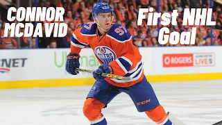Connor McDavid #97 (Edmonton Oilers) first NHL goal Oct 13, 2015 (Classic NHL)