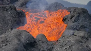 Volcano eruptions - seen from "Gónhóll" - Fagradalsfjall - Iceland