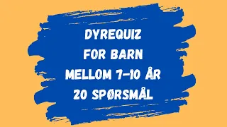 Prøv vår store dyrequiz #barnequiz #quiz #quiztime