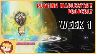 Playing MapleStory Properly | Week 1 Reboot Progression