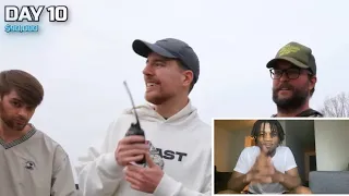 Reacting to Mr beast 10,000$ Everyday You Survive In The Wilderness