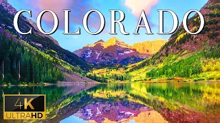 FLYING OVER COLORADO (4K UHD) - Scenic Relaxation Film With Calming Music For Fresh Start