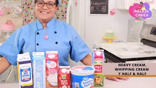 CUAL ES LA DIFERENCIA ENTRE LA HEAVY CREAM, WHIPPING CREAM  Y HALF & HALF | Belkis Cakes