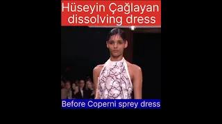 Hüseyin Çağlayan Dissolving Dress Before Coperni Bella Hadid Spray Dress 😮 || #shorts