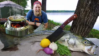 Catch & Cook Maine Striped Bass on the Solo Stove Yukon 2.0