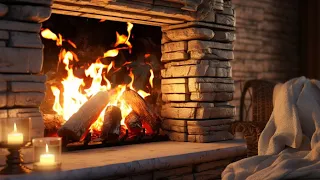 The Best Relaxing Fireplace - Cozy Cabin Fire Sounds for Deep Sleep & Stress Relief | Resting Area