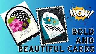 2 BRIGHT & BOLD Cards mixing and Matching 3 NEW Collections Releasing TODAY from Spellbinders!