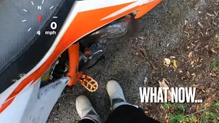 KTM 85 BigWheel Top Speed Run *Blown Up?*   #ktm #viral #dirtbike #crash #motocross