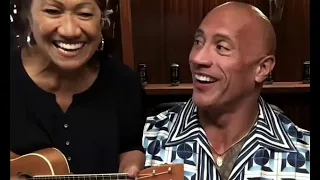 Dwayne Johnson brings on his mother Ata to play ukulele during his interview on The Tonight Show Sta