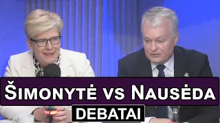 Gitanas Nausėda ir Ingrida Šimonytė - LRT debatai  (bonus rėkiu ant žiūrovo) | Karalius Reaguoja