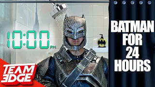 Living like BATMAN for 24 HOURS!! *Can’t Remove Suit!*