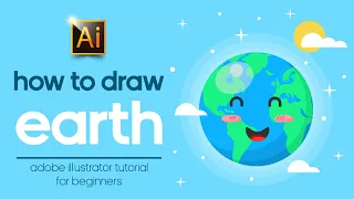 THE  EARTH. FLAT ICON | ADOBE ILLUSTRATOR 2020 TUTORIAL FOR BEGINNERS