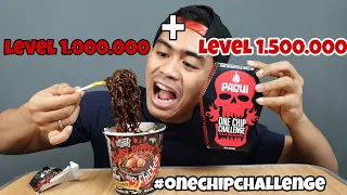 PAQUI ONE CHIP CHALLENGE MIXED WITH GHOST PEPPER NOODLE | 2.5 MILLION LEVEL OF SPICINESS