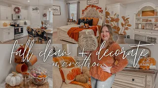 🍁FALL DECORATE WITH ME MARATHON | FALL CLEAN AND DECORATE | FALL DECOR IDEAS | FALL DECORATING