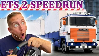 750PS SCANIA Serie 1 durch enge SERPENTINEN Straßen | ETS 2 SPEEDRUN | LKW Renn Simulator