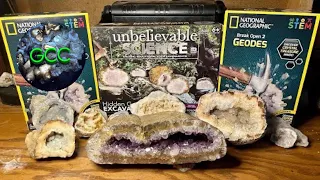 Testing National Geographic and unbelievable SCIENCE “Crack Your Own Geode” KITS! |  #hitechdiamond