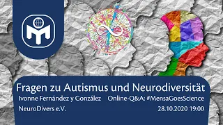 #MensaGoesScience (14/2) Ivonne Fernández y González: Autismus und Neurodiversität (Diskussion/Q&A)