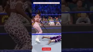 Bianca Belair DOUBLE CHICKEN WING FACEBUSTER Bayley
