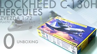 Zvezda 1/72 Lockheed C-130H Hercules 0 Unboxing - 青22号