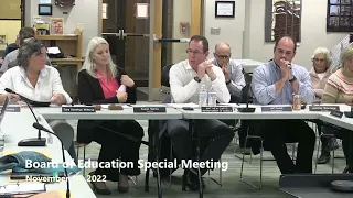 Board of Education Special Meeting - November 11, 2022