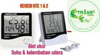 Review HTC 1 & 2 alat ukur suhu dan kelembaban Udara! Thermometer Hygrometer