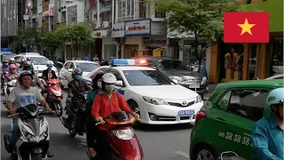 Ho Chi Minh City (Vietnam)Traffic Police Car With Lights