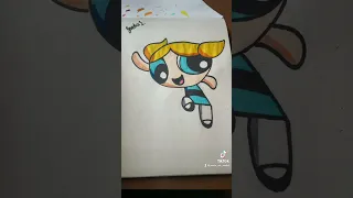 Bubbles From The PowerPuff Girls #drawing #tiktok #coloring #shorts