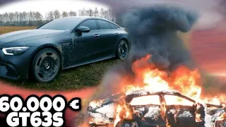 Mercedes amg GT 63s on fire 160.000$ supercar