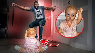 TERRIFYING HAUNTED DOLL PRANK ON BOYFRIEND | 🏚️👻