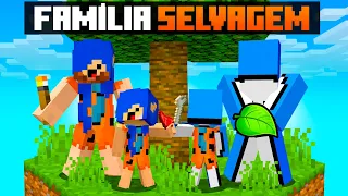 Tive uma FAMILIA das CAVERNAS no MINECRAFT!