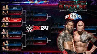 WWE 2K24 LIVE Stream - WWE 2K24 Tag Team Championship Tournament Roman Reigns Rock